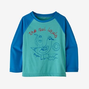 Patagonia Baby Cap Cool Daily Long-Sleeve Crew T-Shirt 4T The Real Locals: Iggy Blue