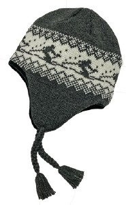 Broner Kid's Peruvian Hat with Ski Design  Grey
