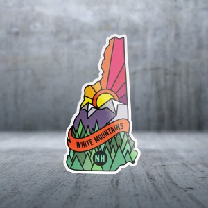 Sticker Pack NH Mountain Outline Decal Large