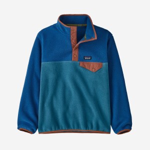 Patagonia Kid's Light-Weight Synchilla Snap-T Pullover XL Wavy Blue