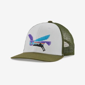Patagonia Kid's Trucker Hat  Fitz Roy Owl: White