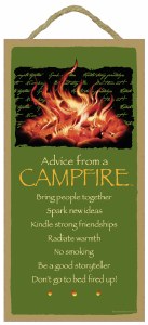 SJT Enterprises Advice From A Campfire Sign  5&quot;x10&quot;