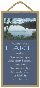 SJT Enterprises Advice From A Lake Sign 5&quot;x10&quot;