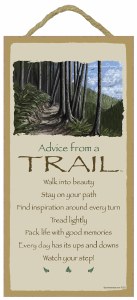 SJT Enterprises Advice From A Trail Sign 5&quot;x10&quot;