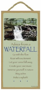SJT Enterprises Advice From The Waterfall Sign 5&quot;x10&quot;