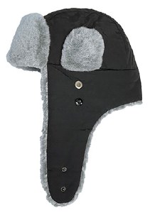 Broner Faux Fur Nylon Trooper Hat  Black