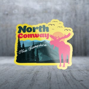 Sticker Pack Gritty Neon Moose &amp; Mountain Decal Large