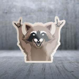 Sticker Pack Rock On Raccoon Decal Large
