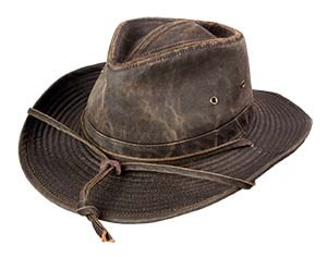 Broner Water Resistant Faux Leather Adventure Hat M Distressed Brown