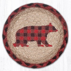 Earth Rugs Flannel Bear Big Coaster 7"
