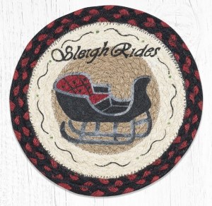 Earth Rugs Sleigh Rides Big Coaster 7"