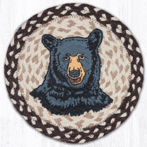 Earth Rugs Bear Face Trivet 10" Brown