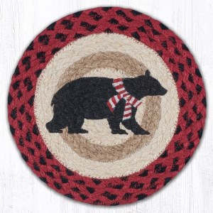 Earth Rugs Red Scarf Bear Trivet 10" Red