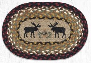 Earth Rugs Black Moose Swatch 10"x15" Red