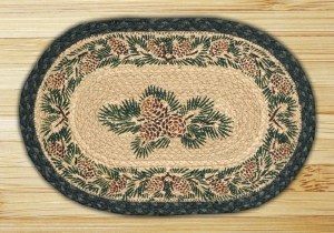 Earth Rugs Pinecone Oval Printed Swatch 10" x 15"