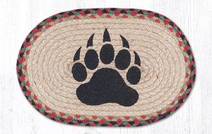 Earth Rugs Bear Paw Oval Trivet 10"x15"