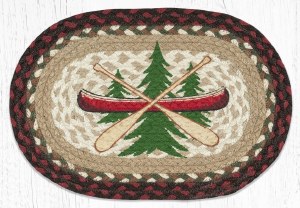 Earth Rugs Adirondack Canoe Oval Trivet 10"x15" Red