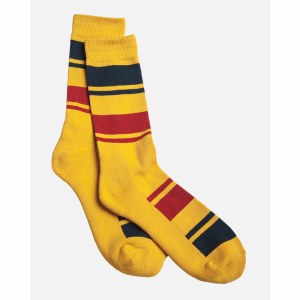 McCubbin/Fox River National Park Stripe Crew Socks Large Yellowstone