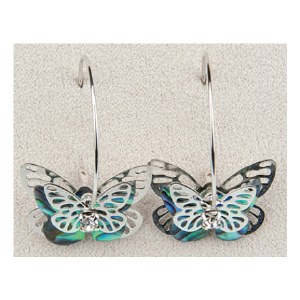 A.T. Storrs Butterfly Hoop Earrings