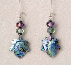 A.T. Storrs Maple Leaf Jewel Earrings