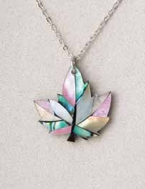 A.T. Storrs Maple Leaf In Necklace