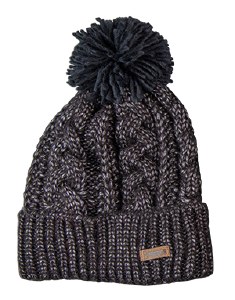 Broner Chunky Cable Knit Cuffed Pom hat  Shimmer Blue