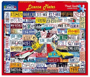 White Mountain Puzzles Licence Plates Puzzle 1000 Piece