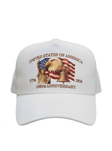 Luba Designs America 250th Hat OS White