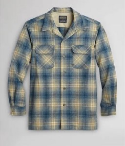 Pendleton Board Shirt MD Tan/Blue Mix Plaid