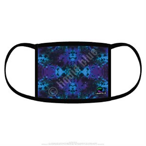 Liquid Blue Blue Mandala Tie Dye Face Covering One Size