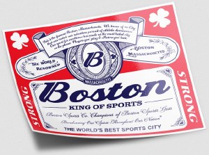 The Boston Sports Apparel Boston King of Sports Bumper Sticker