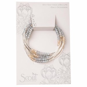 Scout Currated Wears Scout Wrap Bracelet/Necklace 47&quot; Mist Combo/Silver