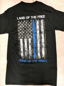 P.A. Graphic Tees Land of the Free Police T-Shirt Small Black