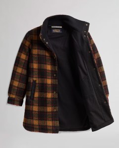 Pendleton Women's Sage Berber Fleece Shirt Jacket MD Saddle Plaid