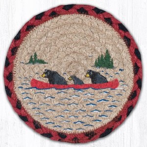 Earth Rugs Canoe Bears 7" Red