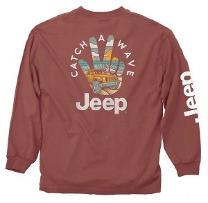 Jeep Catch A Wave T-Shirt M Brick