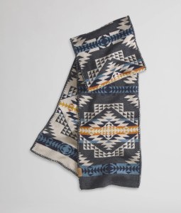 Pendleton Merino Knit Scarf ONE SIZE Grey Smith Rock