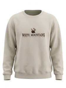 Cowichan Embroidery New Hampshire Moose Embroidered Crewneck S Sand