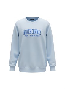 Luba Designs Embroidered Soft Crew S Powder Blue