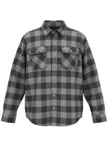Northern Expedition Small Check Buffalo Flannel Shirt S Charcoal/Black