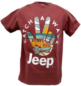 Jeep Catch A Wave T-Shirt S Brick