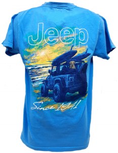 Jeep Beach Scene T-Shirt XL Royal Carribean