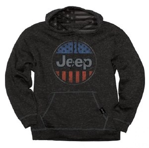 Jeep USA Oval Hoodie M Black Heather