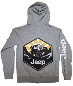 Jeep Trail Gapper Full Zip Hoodie M Gray Heather