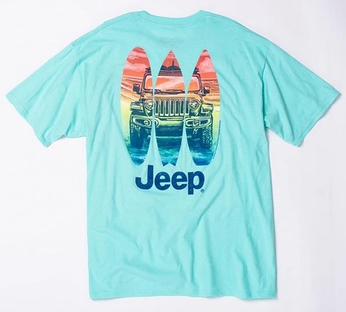さらに100円引き◆JEEP◆Loose Rugby Sweat T-shirt J MAN T-SHIRT WILLYS Silhouette Large Cracked Print & Small