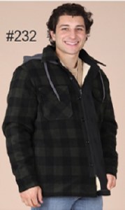 Maxxsell Apparel Hooded & Sherpa Lined Flannel Shirt Jacket M Forest Green