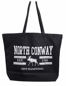 Luba Designs North Conway Canvas Tote:  Moose Black