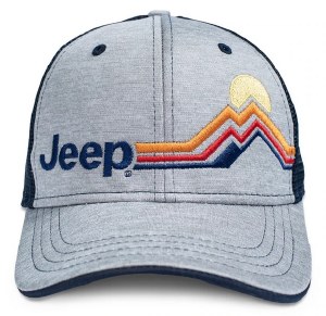 Jeep Mountain Stripe Hat One Size Grey