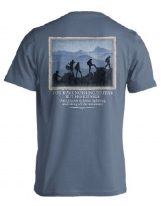 Off The Map Nothing to Fear (Mountain Hikers) S/S Tee L Blue Jean