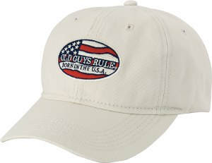 Old Guys Rule Born In The USA Cap One Size Stone